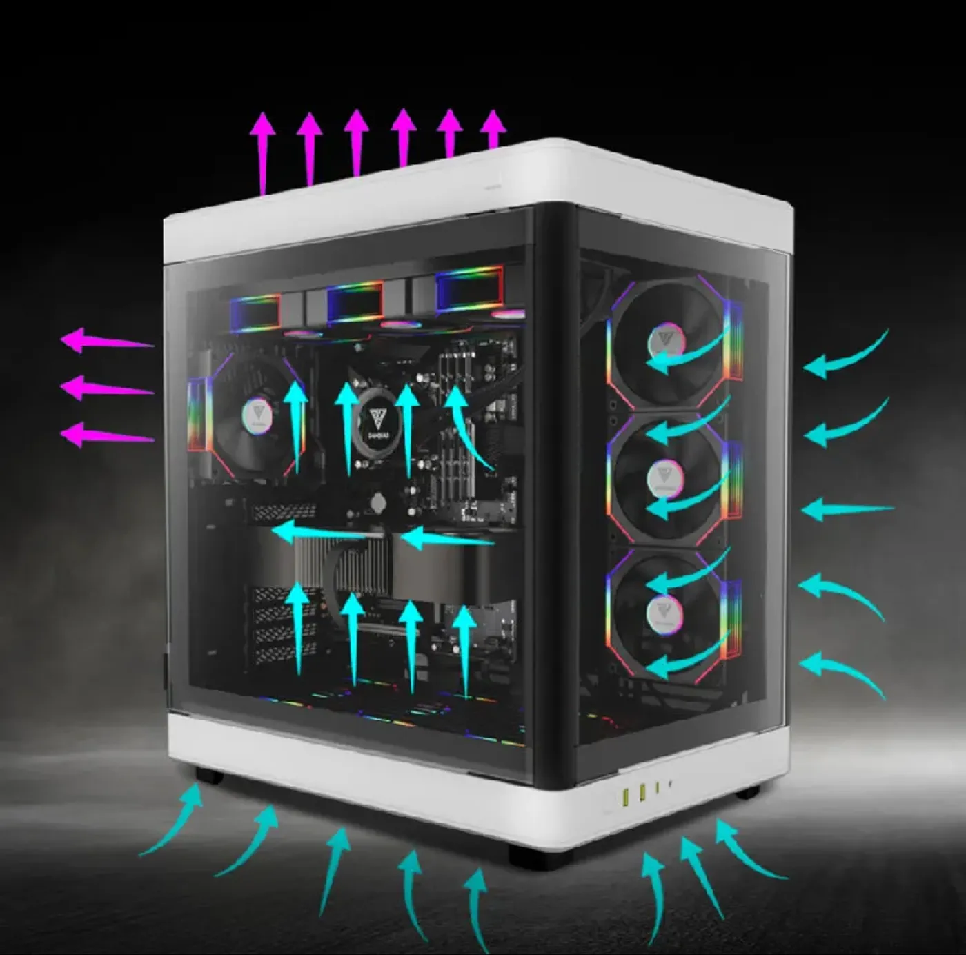 AEOLUS P2 fan blade configuration demonstrating intake and exhaust airflow options